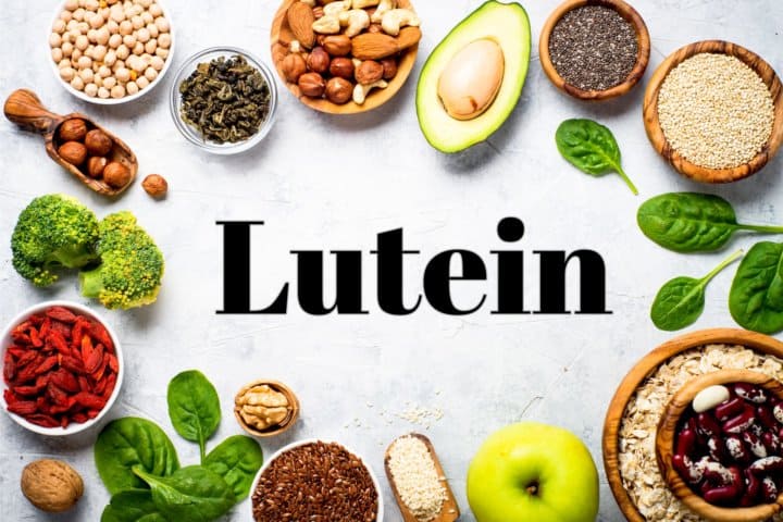 Alimentos ricos em luteína: •	Espinafre, Abacate, Rúcula, Ervilhas, Alface romana, Pimentão amarelo, Ovos, Nozes, chia, maça verde, brócolis, entre outros.
